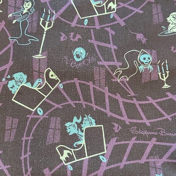 Haunted House Dark Ride Kitschy Witch Tote ➡️FLAWS⬅️ - Picture 3 of 7